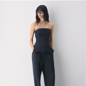 Wilfred Strapless top in navy - Women